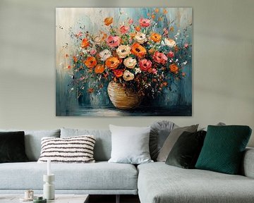 Colourful Flower Painting | Floral Symphony Unleashed by Art Whims
