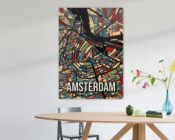 Amsterdam Aardetint Stadskaart Kaart van Jorn van Hezik