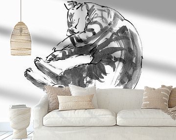 sleeping cat by Péchane Sumie