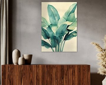 Tropische bananenbladeren natuur kunst van JBJart Justyna Jaszke