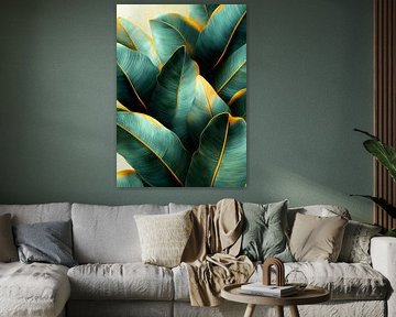 Tropische bananenbladeren natuur kunst van JBJart Justyna Jaszke