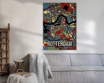 Rotterdam Aardetint Stadskaart Kaart van Jorn van Hezik