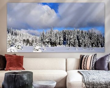 A forest under a winter sky by Claude Laprise
