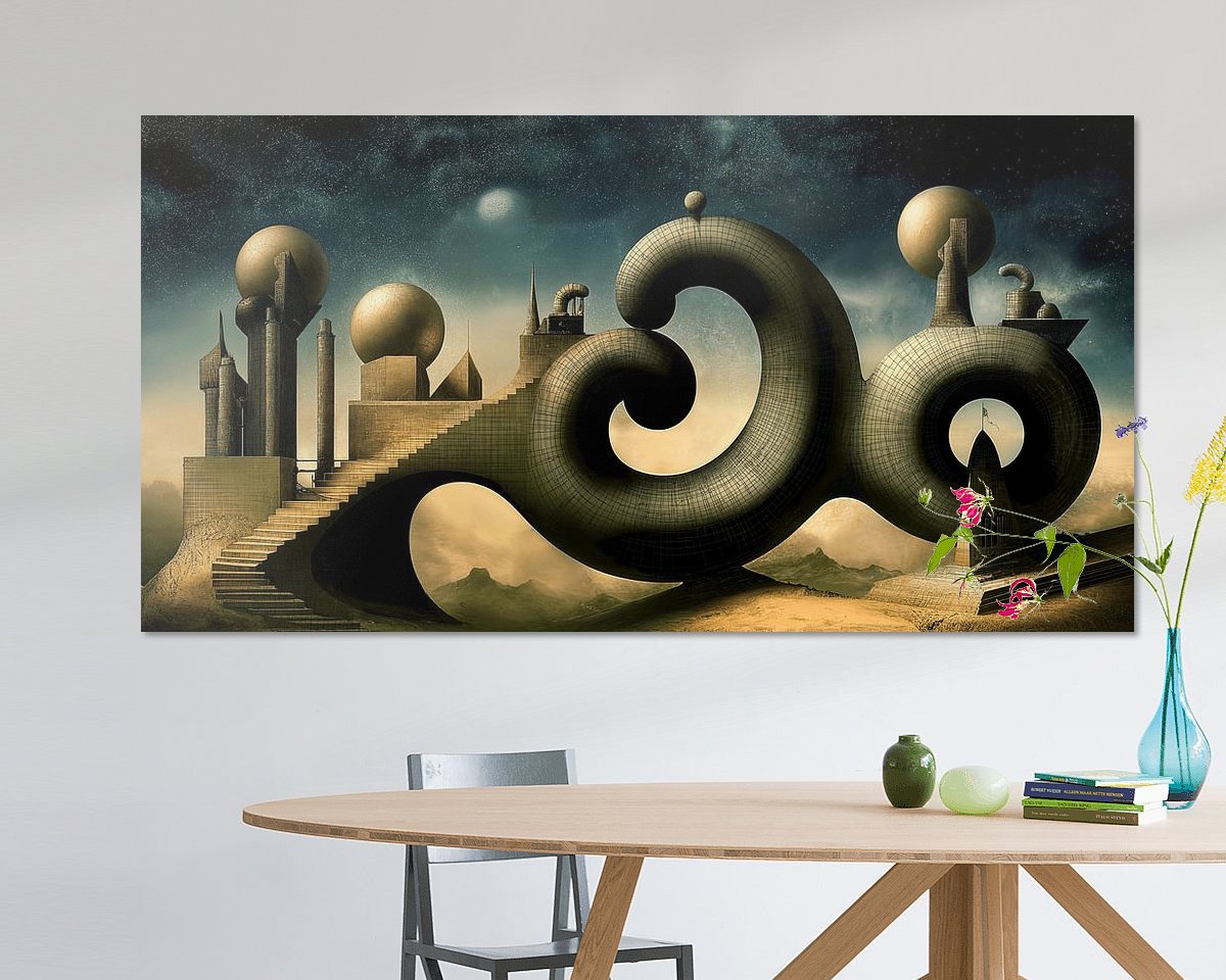 Voorbeeld van het werk in een kamer