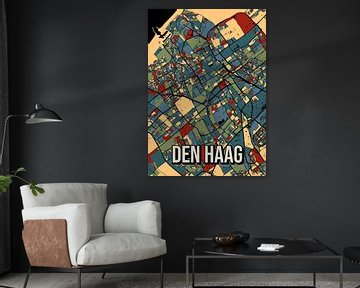 Den Haag Aardetint Stadskaart Kaart van Jorn van Hezik