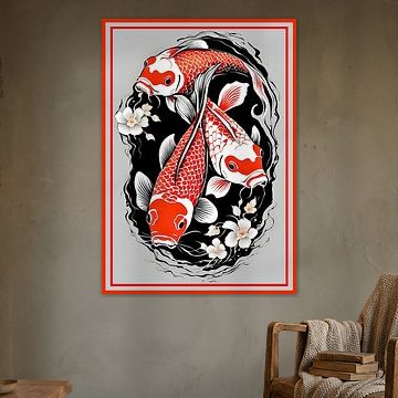 Koi Fisch Kunstdruck