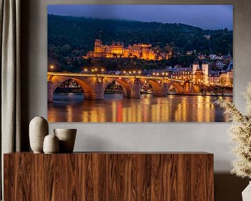 Heidelberg in de avond, Duitsland van Adelheid Smitt