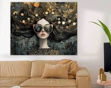 Vrouw met Gouden Munten van Kunst Kriebels