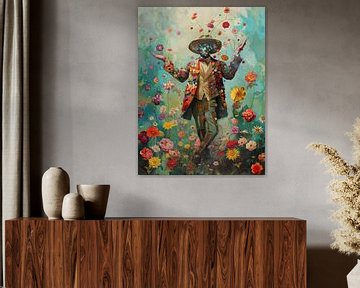 Florist | Floral Visage von Abstraktes Gemälde