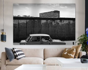 Berlijnse Muur en een Trabi Auto van Matthias Hauser