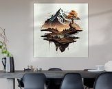 Voorbeeld van het werk in een kamer