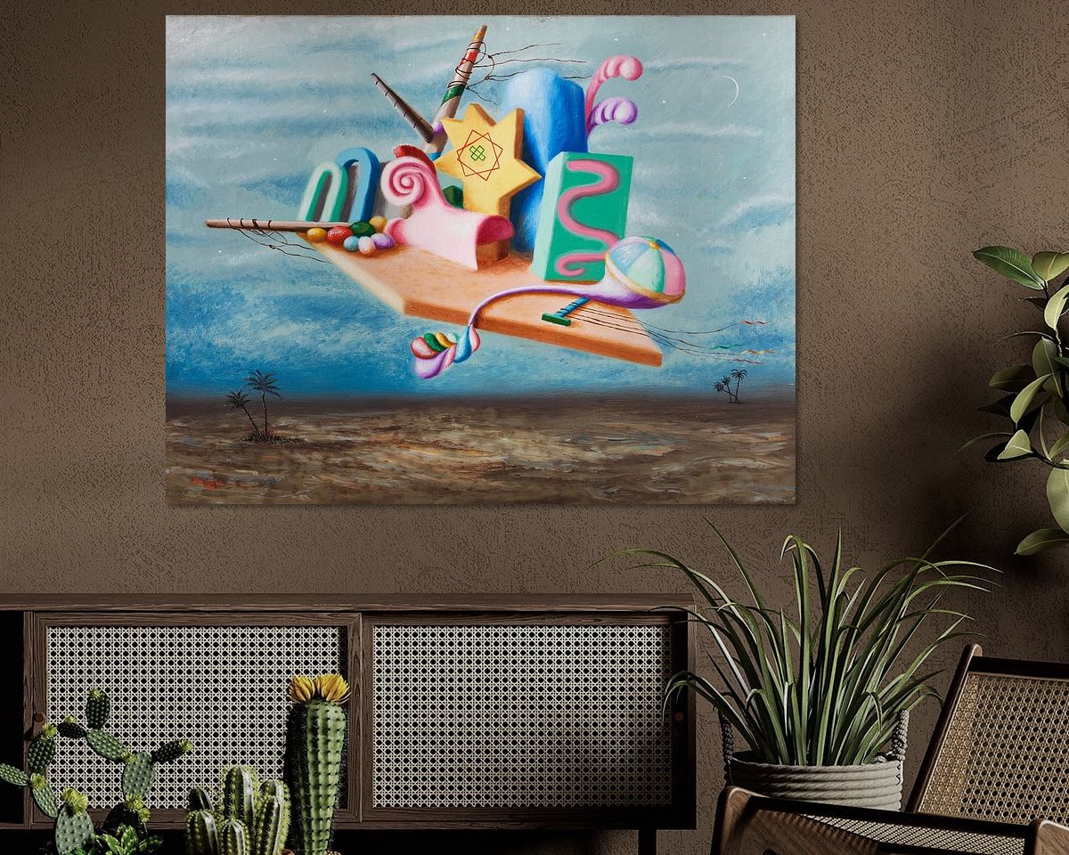 Voorbeeld van het werk in een kamer