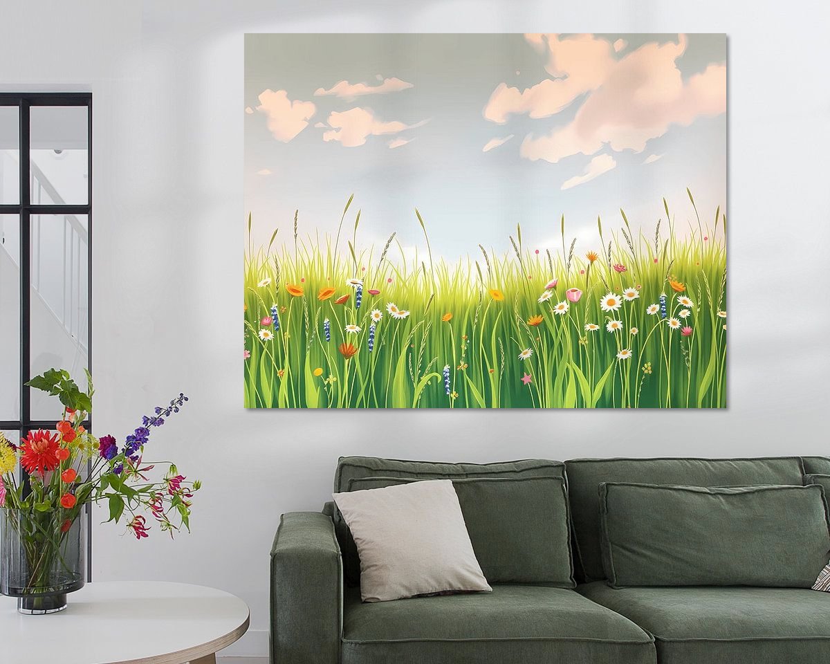 Voorbeeld van het werk in een kamer