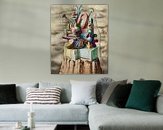 Voorbeeld van het werk in een kamer