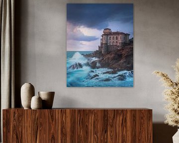 Kasteel van Boccale tijdens een storm, Toscane van Stefano Orazzini