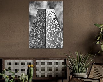 Norwegian mountain sports centre in Åndalsnes in black and white by Adelheid Smitt