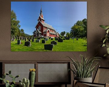 Red Wooden Church, Norway by Adelheid Smitt