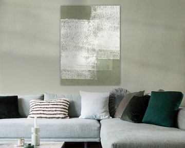 Surfaces | Minimal Abstract in Olive and Sage Green by Menega Sabidussi