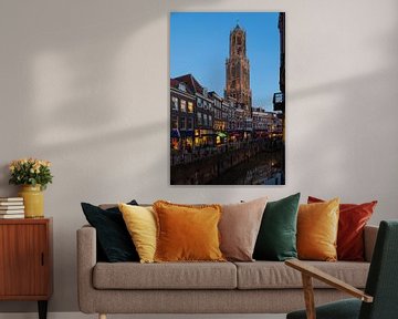 De Dom met de Vismarkt aan het begin van het blauwe uur