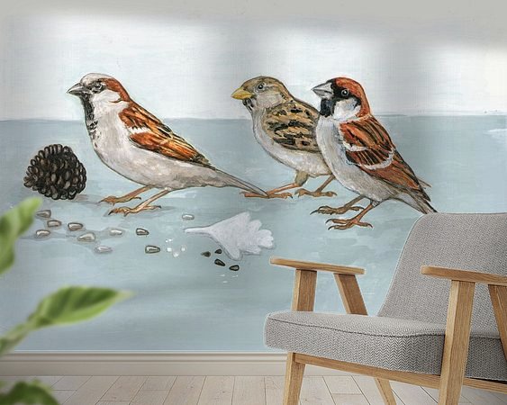 Voorbeeld van het werk in een kamer