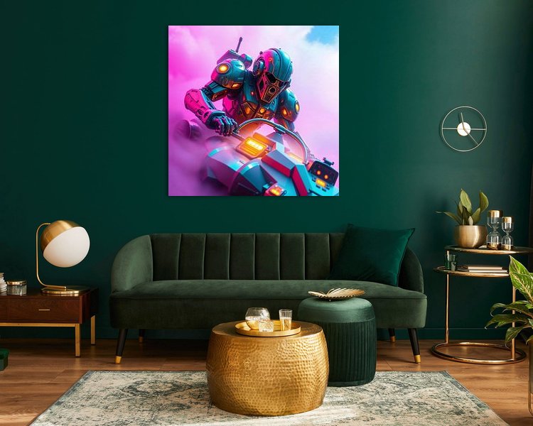 Voorbeeld van het werk in een kamer