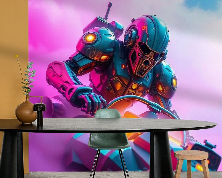 Voorbeeld van het werk in een kamer