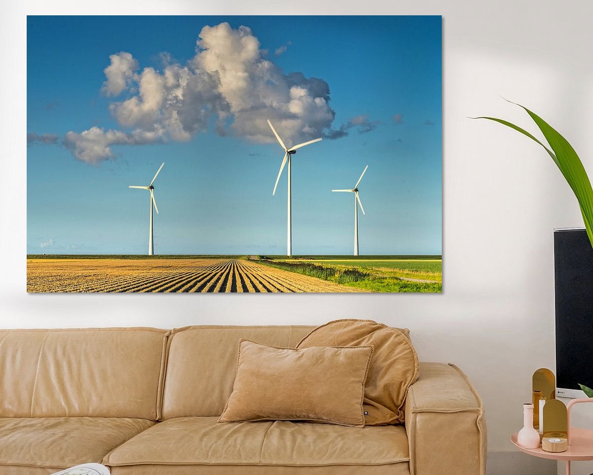 Voorbeeld van het werk in een kamer