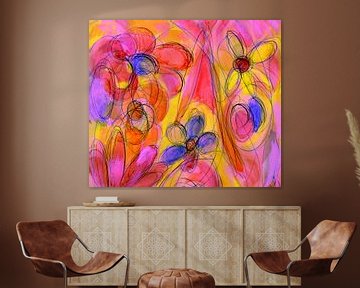 Zomer van bloemen van Claudia Gründler