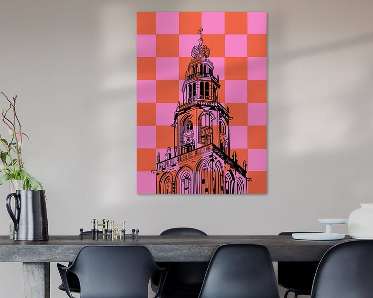 Voorbeeld van het werk in een kamer