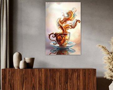 café ou cappuccino dynamique Art sur Egon Zitter