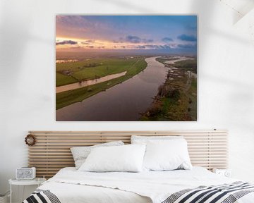 IJssel bij Zwolle tijdens zonsondergang