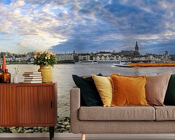 Nijmegen skyline at the river Waal during sunset by Sjoerd van der Wal Photography