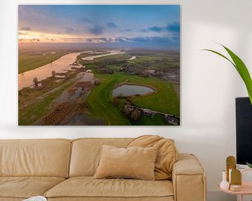 IJssel bij Zwolle tijdens zonsondergang