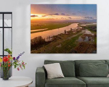 IJssel bij Zwolle tijdens zonsondergang