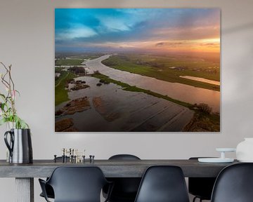 IJssel bij Zwolle tijdens zonsondergang