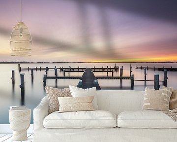 Zonsondergang Oldambtmeer Blauwestad van Rick Goede