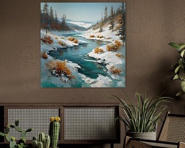 Impressionistisch winterlandschap van Ljupka Kareska