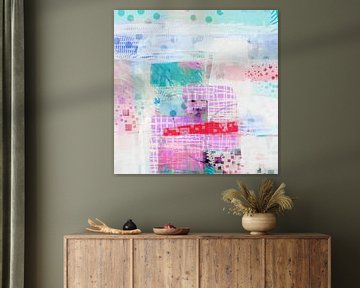 abstracte accenten 2 neon van Claudia Gründler