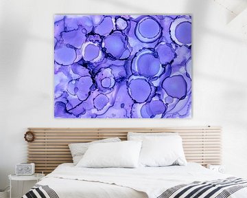 Abstract werk in paars tinten