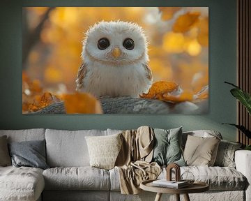 Schattige baby uil panorama van TheXclusive Art