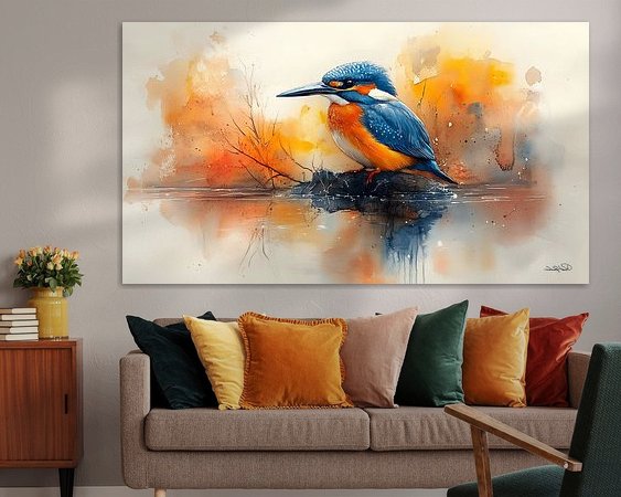 Voorbeeld van het werk in een kamer