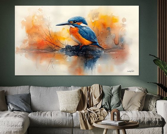 Voorbeeld van het werk in een kamer