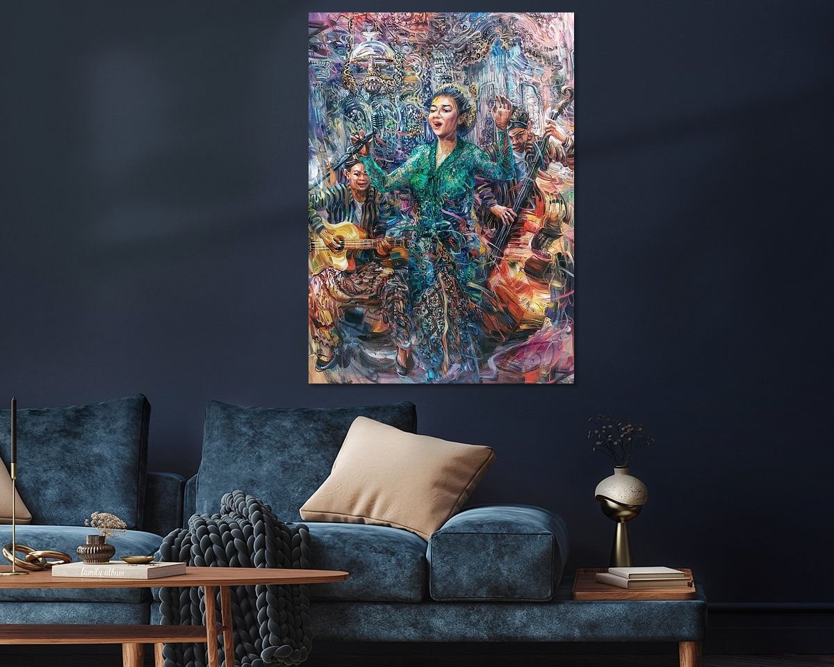 Voorbeeld van het werk in een kamer