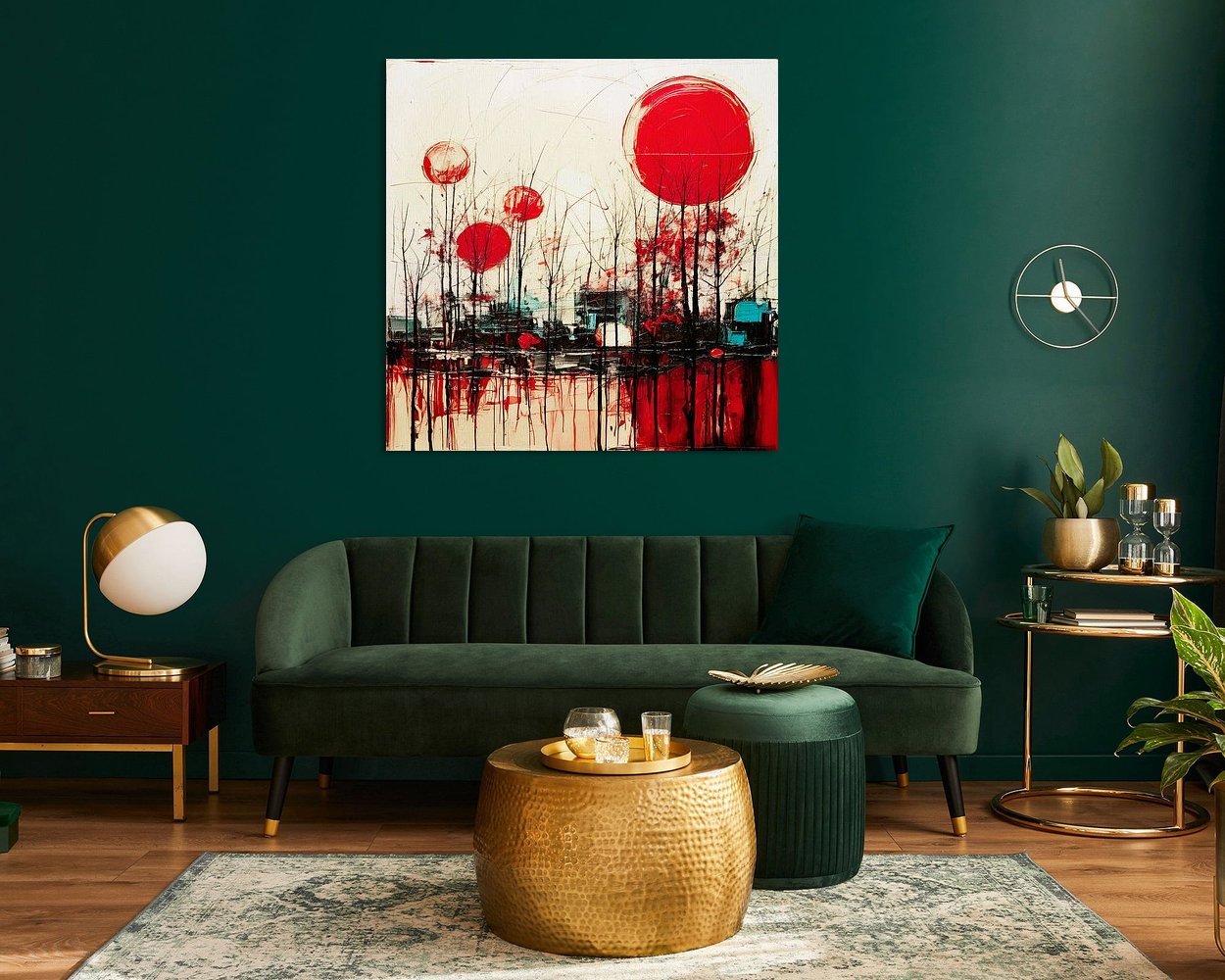 Voorbeeld van het werk in een kamer