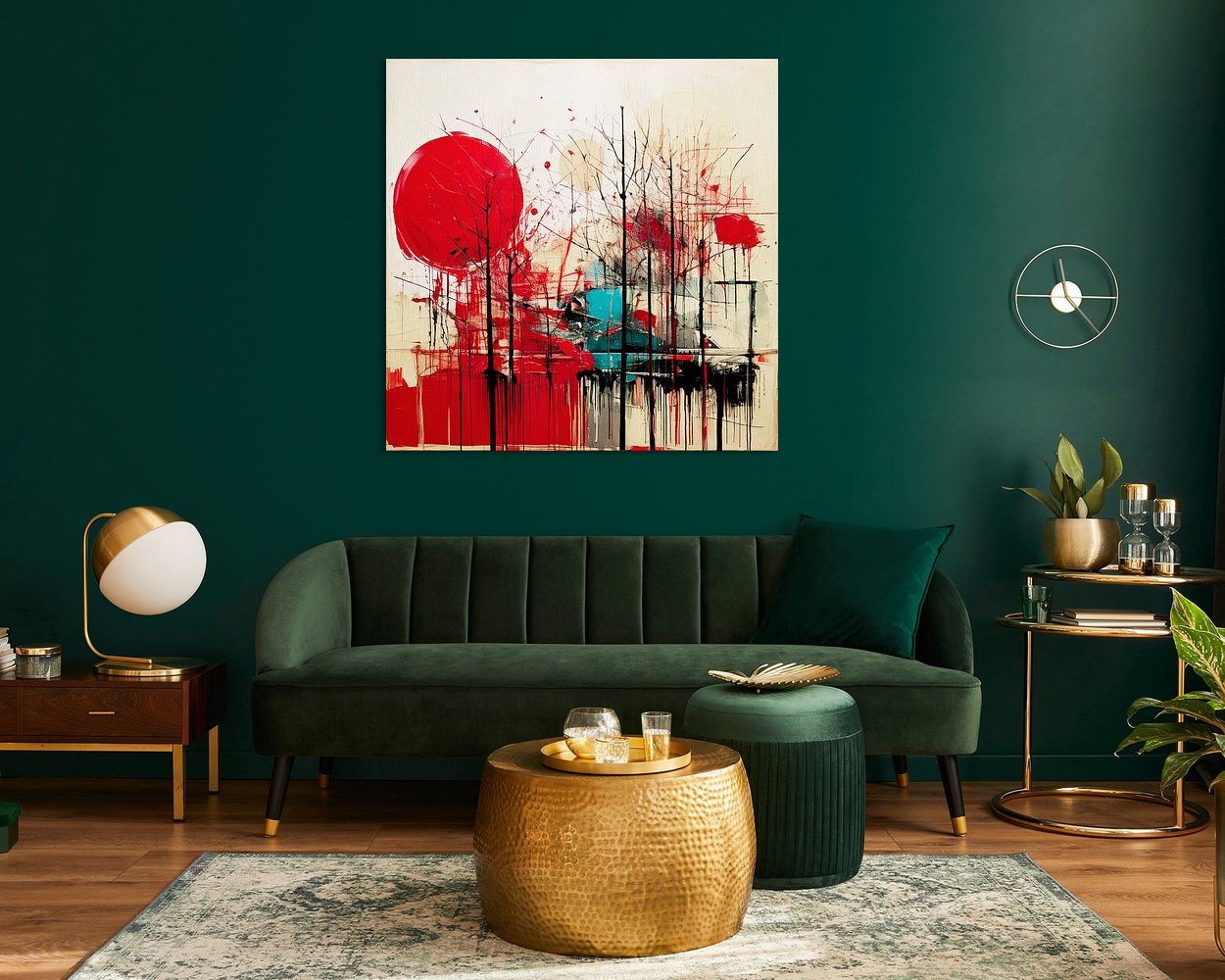 Voorbeeld van het werk in een kamer