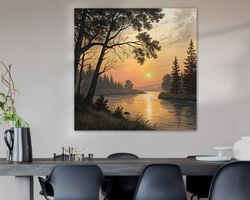 Sereniteit op de rivier van Artistic