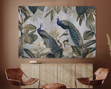 Majestueuze Pauwen in de Jungle en Vintage Typografie van Andrea Haase