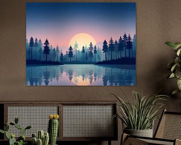 Serene zonsondergang van Artistic