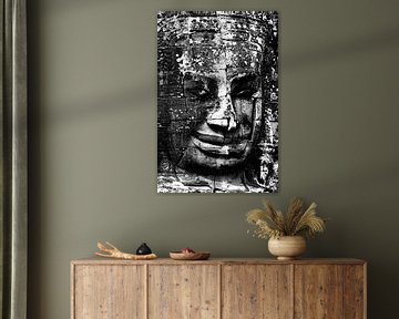 Bayon's eternal gazes in black and white by Frank Photos