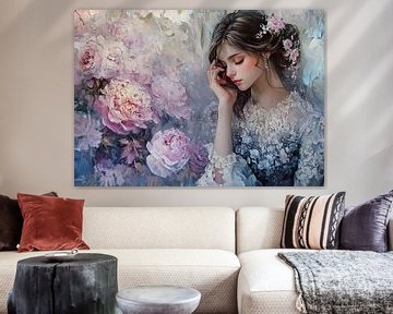 Bloemenvrouw | Elegante Vrouw tussen Rozen